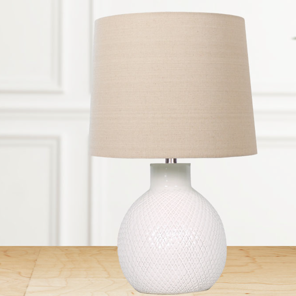 LAURENT TAYLOR-Table Lamp Cream White Base