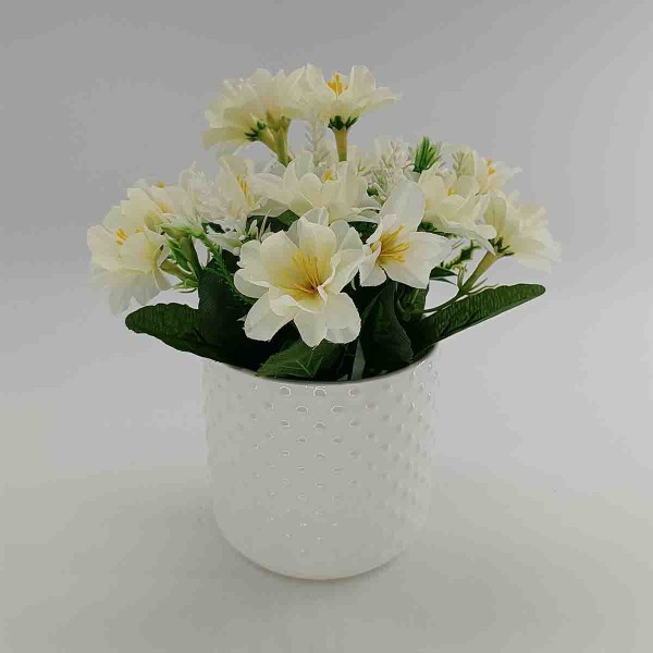 LAURENT TAYLOR - Flower in White Ceramic Pot
