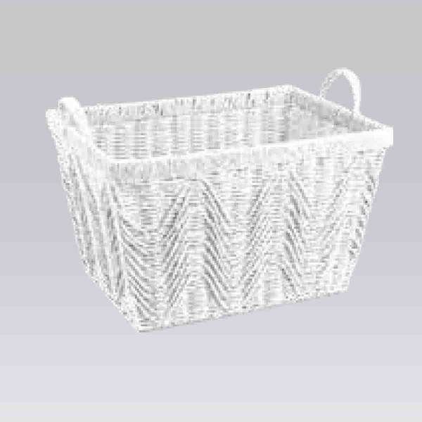 Paper Rope Basket White 46x32x26cm
