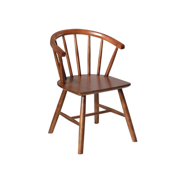 Chaise Windsor en bois massif avec accoudoirs