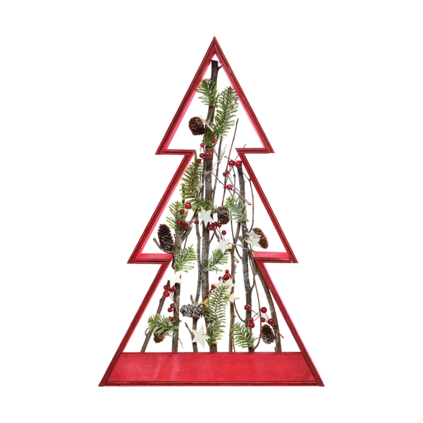 Cadre en bois d'arbre de 24 po avec branches et déco