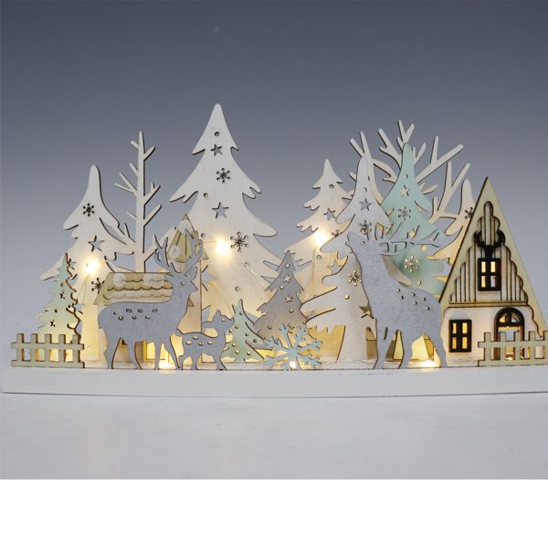 Scène de Noël en bois