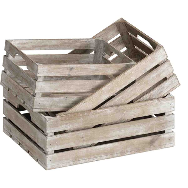 Wooden Crate Storage Box 35X25X18cm