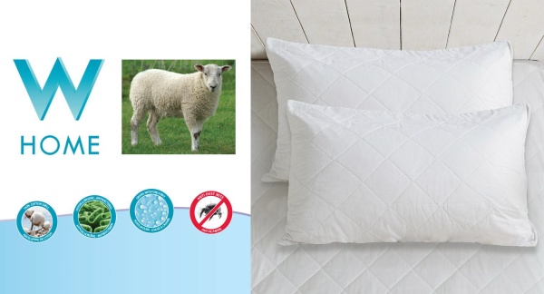 W Home -T233 Cotton Deluxe Australian Wool Pillow Protector