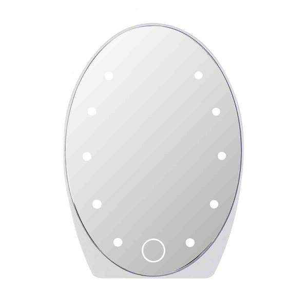 WHITE MAKEUP MIRROR WITH LED LIGHT 150*2