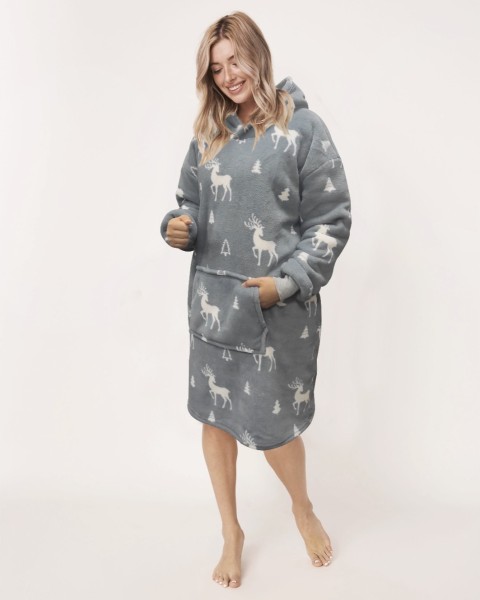 WINTER WONDERLAND Sweats à capuche oversize en micropolaire