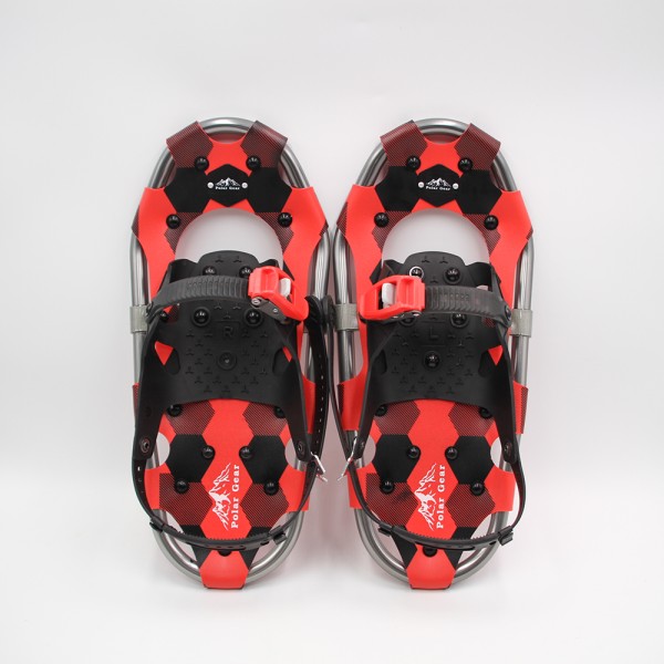 Youth Snowshoes Set 7x16in Red Plaid