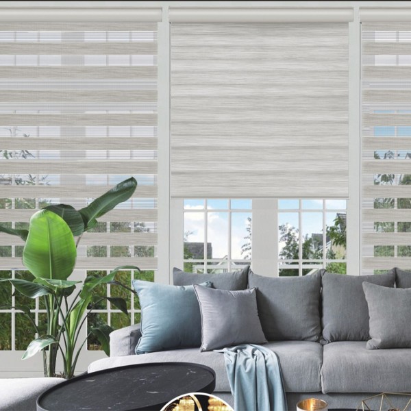 Day & Night - Cordless Wood Look Roller Blinds | Beige
