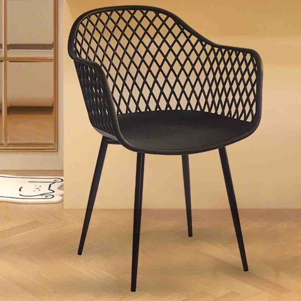 ATELIER DU NORD -Zaragoza Armchair Powder Coated Black Legs