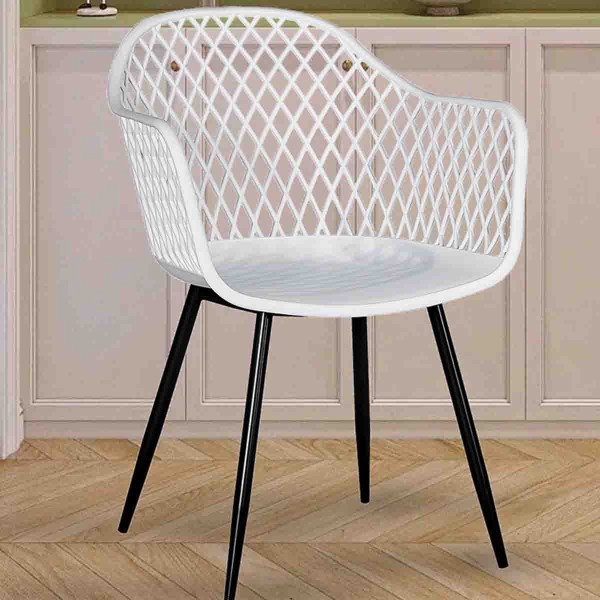 ATELIER DU NORD -Zaragoza Armchair Powder Coated Black Legs