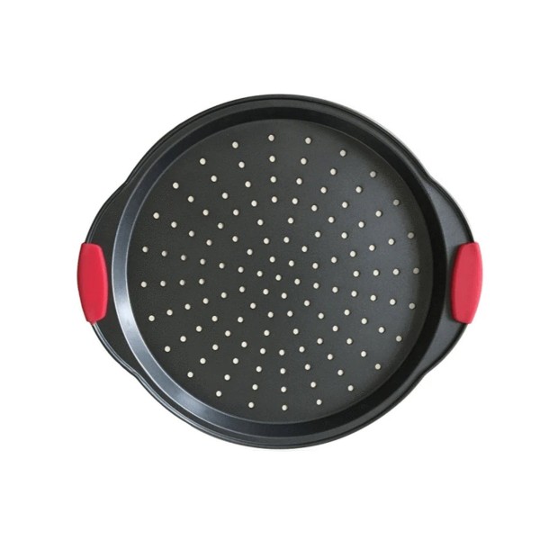 Non Stick Perforated Pizza Pan with Silicone Handles - Magasins Hart | Hart Stores