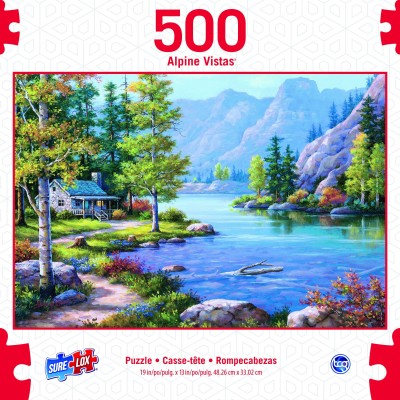 Puzzle | 500 PC Alpine Vistas | Lakeside Lodge
