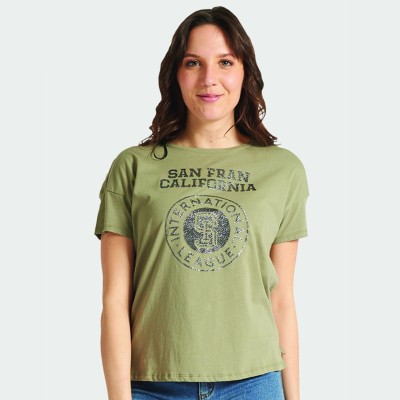 Olive Graphic T-Shirt - California