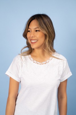 LDS Sslv Embroidered Tops