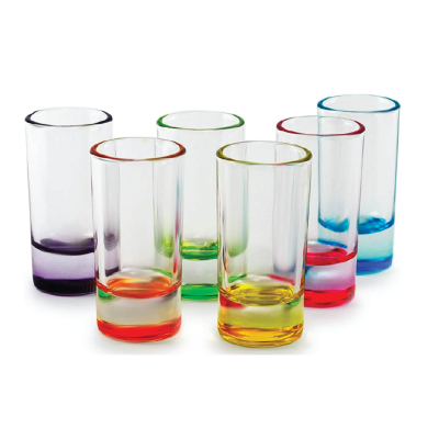 Set/6 Shooter Glasses 1.2 Oz Colours
