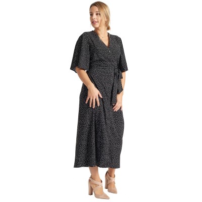 Robe longue à pois