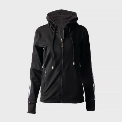 Black Sports Hooded Jacket