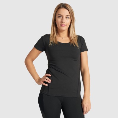 Black T-Shirt With Mesh In The Back