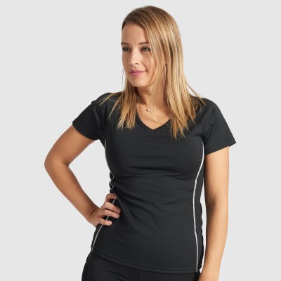 Black T-Shirt With Side Mesh On The Side
