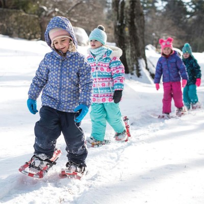 Youth Snowshoes Set 7x16in Red Plaid