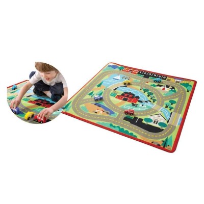 Melissa & Doug - Ensemble tapis et voitures de course autour de la ville