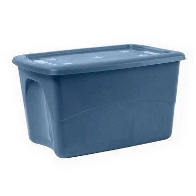 Bac de rangement en plastique bleu