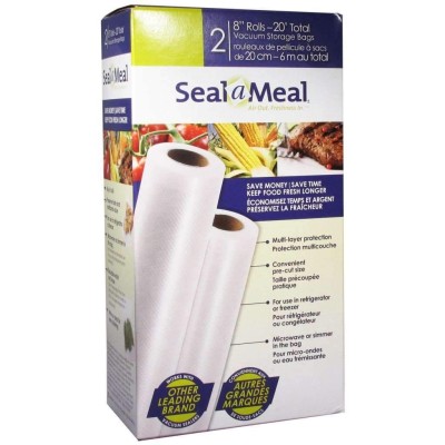 Seal-a-Meal - Paquet de 2 sacs de rangement sous vide de 8 "x 10 '
