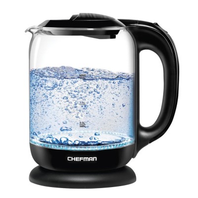 CHEFMAN | 1.7 L Cordless Glass Electric Kettle with LED Lighting