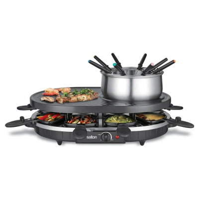 Salton | Ensemble de service à fondue et gril à raclette
