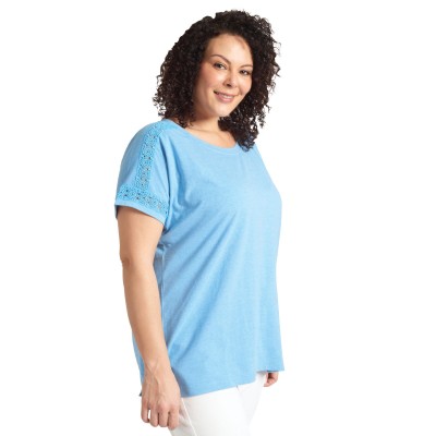 Turquoise Embroidered T-Shirt