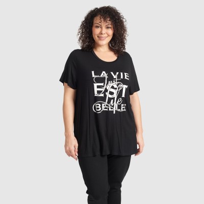 ​T-Shirt Imprimée Femme - "La Vie est Belle"