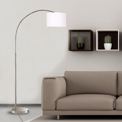 Lampe sur pied arquée en métal