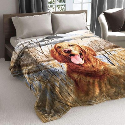 Lauren Taylor - Couverture en vison à imprimé animalier, chien