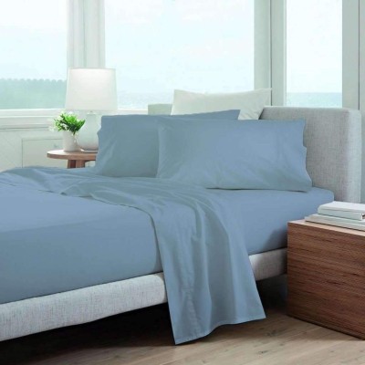 220 Thread Count Cotton Blend Bed Sheets - Blue