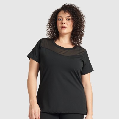 T-shirt de sport Tailles Plus Noir