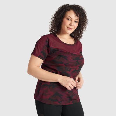 ​T-shirt de sport taille plus avec motif Camo