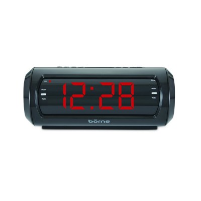 bōrne - Radio-réveil AM/FM à écran de 1,8 po
