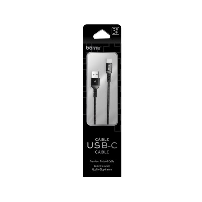 USB C PREMIUM BRAIDED CABLE WITH ALUMINUM TIPS 3FT