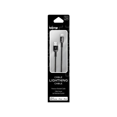APPLE APPROVED MFI LIGHTNING PREMIUM BRAIDED CABLE WITH ALUM