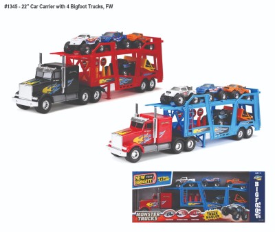 New Bright 22in Car Carrier With 4 Trucks Fw 