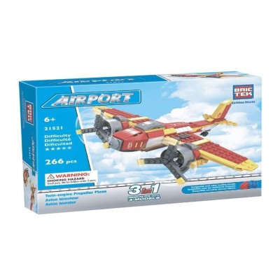 BricTek - Airport Twin-Engine Propeller Plane