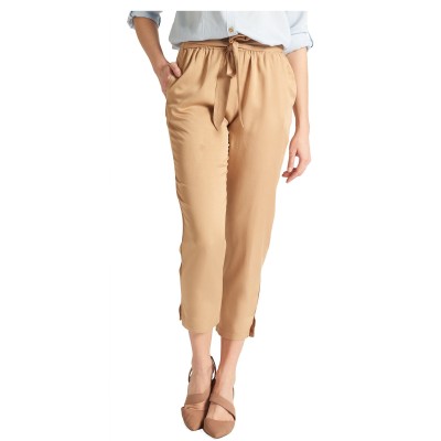 Beige Paper-Bag Pants