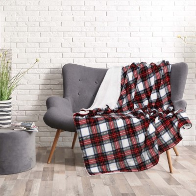 STEWART Velour/Sherpa Blanket