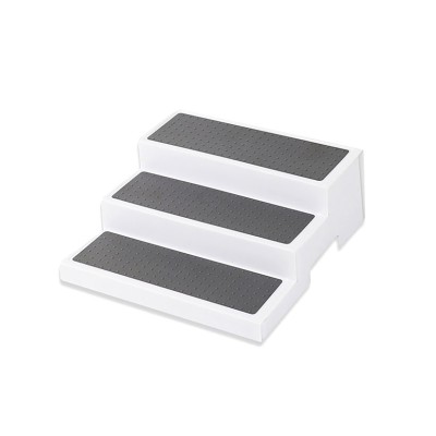 Étagère de rangement extensible blanc/gris