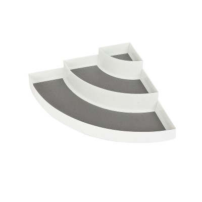 Support d'angle pour la cuisine Blanc/gris