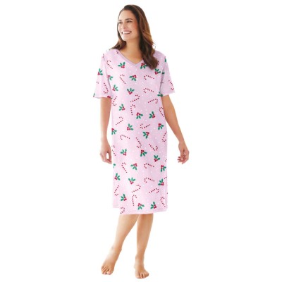 Chemise de nuit imprimée sur la poitrine