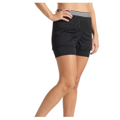 Short de sport à élastique rayé noir