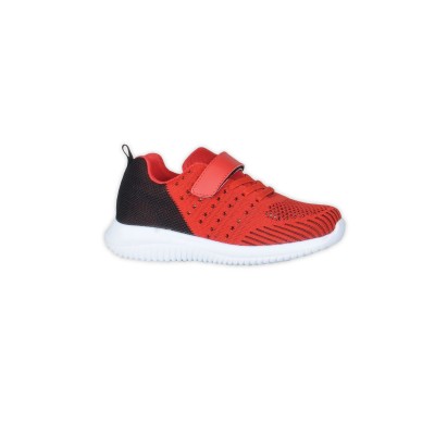 Chaussures de course avec velcro - Rouge