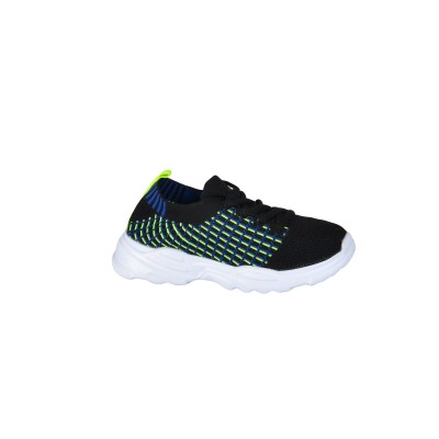Chaussures de sport en maille - Noir et vert