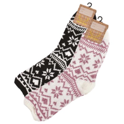 2 Pk Chaussettes Chenille Mi-mollet